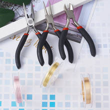 1Set Jewelry Kit with 3pcs Carbon Steel Jewelry Pliers Tool 0.6mm Copper Wire for DIY Earrings Jewelry Making Crafts Supplies 2024 - buy cheap