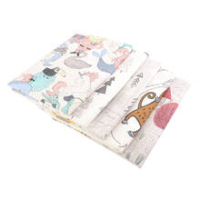 Booksew-tela de algodón con diseño de dibujos animados, retazos para coser almohadas acolchadas, Material de costura, 2 unids/lote 2024 - compra barato