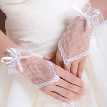 Bridal Gloves Wedding Dress Gloves Fingerless Lace Gloves Short Gauze Hand Socks Gloves 2024 - buy cheap