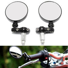 Motorcycle Round Rearview Mirror 3" Folding Handle Bar End Mirrors side mirror For Harley Honda Suzuki Yamaha Cafe Racer Bobber 2024 - buy cheap