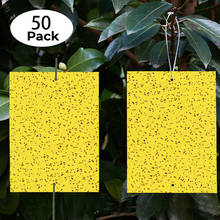 50pcs Strong Flies Sticky Traps Bugs Sticky Catching Aphid Insects Pest Killer Outdoor Fly Board Bait Flies Double Traps 2024 - buy cheap