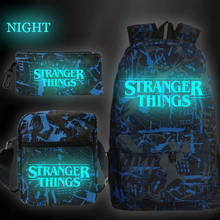 Stranger Things 3pcs/set Luminous School Bags for Teenager Boys Girls Knapsack Women Men Mochila Backpacks 2024 - buy cheap