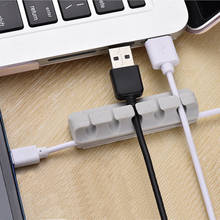 Настольный Кабельный органайзер USB зажимы Настольный силиконовый провод управляющий шнур держатель управление для передачи данных линия наушников наушники 2024 - купить недорого