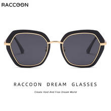 Солнцезащитные очки в большой оправе женские, зеркальные модные темные очки неправильной формы с градиентными линзами из сплава и смолы, в форме бабочки 2024 - купить недорого