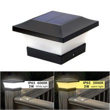 Solar Fence Lamp IP65 Waterproof 6 LED Solar Post Cap Light Outdoor Garden Landscape Lamp Light Control Path Deck Lights 2024 - buy cheap