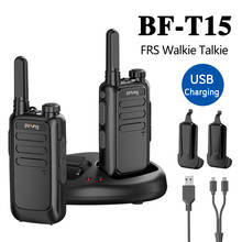2PCS  Baofeng Pofung BF-T15 Mini Walkie Talkie FRS License-free Portable Ham Radio VOX flashlight USB charging Two Way Radio 2024 - buy cheap