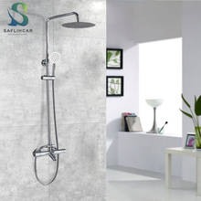 Chrome Bathroom Shower Faucet Thermostatic Control Shower Faucet  Ultra-thin Top Shower Wall-mounted Bathroom Faucet 2024 - buy cheap