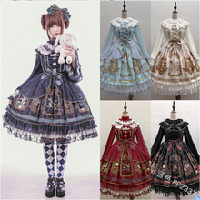Gothic Japanese Cosplay Lolita Princess Dress Lace Punk Printed Costume Plus Size Oversize S-5XL Halloween Party Sweet New 2022 2024 - buy cheap