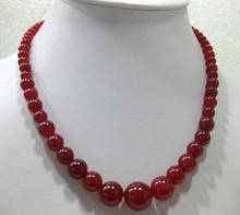 charming 6-14mm red natural jade necklace 2024 - buy cheap