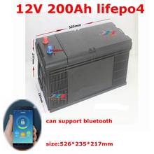 Lifepo4-batería de litio de 12V, 200AH, bluetooth, BMS, APP, 12,8 V, 200Ah, para caravana, inversor, barco, almacenamiento de energía Solar + cargador de 20A 2024 - compra barato