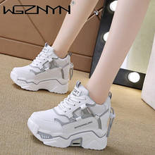 Women Platform Chunky Sneakers High Lace-up Casual Vulcanize Shoes Women Luxury Designer Old Dad Female Fashion Outdoor Sneakers 2024 - buy cheap