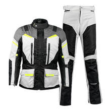 Новое поступление Lyschy ветрозащитная теплая водонепроницаемая мотоциклетная куртка для приключений длинные туристические штаны S-5XL Многофункциональный мотоциклетный костюм 2024 - купить недорого