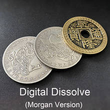 Digital Dissolve (Morgan Version) Magic Tricks Stage Close Up Magie Coin Visually Change Magie Gimmick Props trucos de magia 2024 - buy cheap