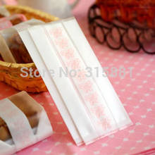 White with pink butterfly pattern open top food Wrap bags, Plastic gift bags  13.5x5.5X3cm 400pcs/lot 2024 - buy cheap