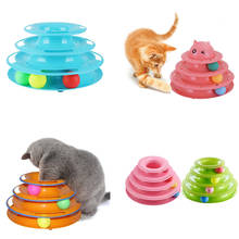 Four Levels Pet Cat toy Tower Tracks Disc Cat Intelligence Amusement triple pay disc cat toys ball Training Amusement Play 2024 - buy cheap