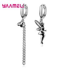 Original 925 Sterling Silver Earrings For Girls Lovely Cute Fashional Elves Asymmetric Drop Earrings For Woman Party Gifts 2024 - buy cheap