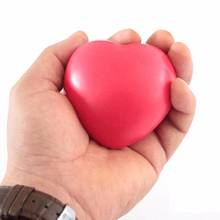 1pcs Cute Heart Shaped Stress Relief Ball Hand Exercise Stress Relief Squeeze Elastic Rubber Soft Foam Ball Ball Toys 2024 - buy cheap