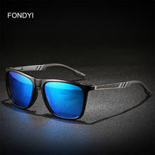 FONDYI Dropshipping Women Trendy Sunglasses Sports Polarized Men Square Sun Glasses Metal Gafas de sol High Quality with Case 2024 - buy cheap