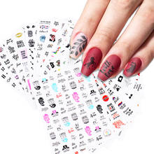 Наклейки для дизайна ногтей, 1 шт., наклейки для девочек с русскими буквами, надписью «Девушка», «любящее сердце», «Кошечка», «сделай сам», слайдер, Маникюр украшения для ногтей, JICA608-653 2024 - купить недорого