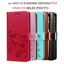 PU Leather Case For Vivo Y71i Y3 Helio P35 Flip Case For Vivo Y3 Standard Edition Y71 Wallet Stand Protective Phone Cover Capas 2024 - buy cheap
