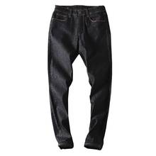 Простые ретро Модные Узкие повседневные прямые джинсовые брюки мужские джинсовые штаны шаровары винтажные джинсы в японском стиле мужская одежда 2024 - купить недорого