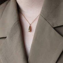 YUN RUO-collar corto de gota de agua para mujer, joyería de acero inoxidable, chapado en oro de 18 K, regalo, accesorio de moda al por mayor 2024 - compra barato