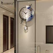 Meisd 2020 qualidade relógio de parede grande pêndulo nórdico criativo casa decoração adesivos silencioso sala estar horloge frete grátis 2024 - compre barato