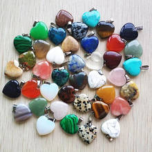 1 шт. романтическое ожерелье с кулоном в виде сердца, кристалл, опал, агат, натуральный камень, кулон, ювелирные изделия, аксессуары, ожерелье, оптовая продажа 2024 - купить недорого