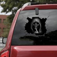 Наклейка на машину на Хэллоуин, ужас, наклейка на стену, тихий череп, наклейка на машину украшения на окна для дома, наклейка, декор Вечерние 2024 - купить недорого