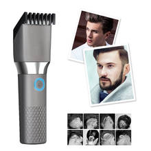 Cortadora de pelo eléctrica para hombre, inalámbrica, recargable por USB, cuchilla de cerámica, profesional 2024 - compra barato