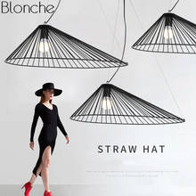 Nordic Straw Hat светодиодные подвесные светильники для гостиной Лофт промышленный подвесной светильник осветительные приборы для кухни домашни... 2024 - купить недорого