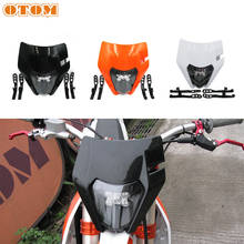Otom-farol de motocross com led para motocicleta enduro, universal, 12v, farol esportivo duplo para ktm exc xcw 125, 250, 300, 350, máscara para lâmpada frontal 2024 - compre barato