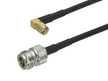 Rg58 conector macho com ângulo reto para n fêmea, conector coaxial rf cabo rabo de porco 4 polegadas ~ 50m, 1 peça 2024 - compre barato