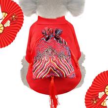 Navidad perro ropa para perros pequeños Año nuevo abrigo de terciopelo para Pug Chihuahua Yorkshire ropa para gato mascota chaqueta abrigo disfraces de mascotas k 2024 - compra barato
