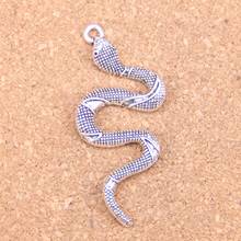 25pcs Charms snake cobra 53x23mm Antique Pendants,Vintage Tibetan Silver Jewelry,DIY for bracelet necklace 2024 - buy cheap