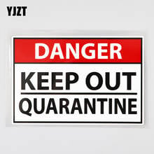 YJZT 14.6CM×9.7CM Caution  Keep Out Quarantinre Danger Decal PVC Car Sticker 12C-0637 2024 - buy cheap