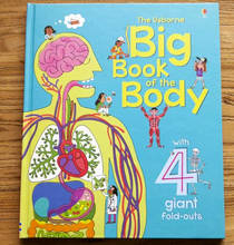 Livro borad ussuportado grande livro do corpo, livro de aprendizado infantil meninos meninas presentes livros educação precoce inglês imagem livro dobrável 2024 - compre barato