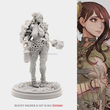 30MM Resin Kits BEAUTY SOLDIER Goddess Series self-assembled A-107 2024 - buy cheap