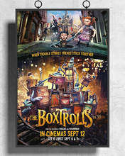 H387 poster de seda decoração para casa os boxtrolls filme parede arte presente natal 2024 - compre barato