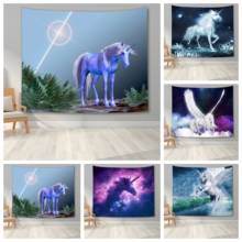Unicorn Tapestry Wall Decor Colorful Fantasy Animal Tapestries Wall Hanging Blanket for Bedroom Living Room Home Decor 2024 - buy cheap