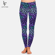 LETSFIND-Leggings 3D con estampado de leopardo y hojas para mujer, pantalones ajustados suaves de cintura alta, de talla grande, para Fitness, 2020 2024 - compra barato