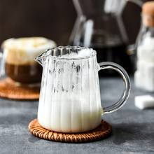 250ml Japanese Stripe Milk Jug Heat-resistantn Glass Cup with Handle Coffee Milk Tea Separator Cup Home Cafe Drinkware Gift 2024 - buy cheap