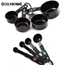 8Pcs/Set Black PP Material Measuring Cup Kitchen Measuring Tools Sets for Baking Sugar Coffee Seasoning Milk Powder Spoons Scoop 2024 - buy cheap