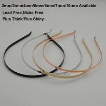 10PCS Silver Finish 5mm Plain Metal Hair Headbands with bent end at nickle free and lead free hair jewelry stuff 2023 - buy cheap