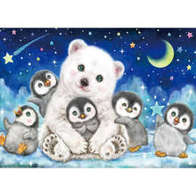 Bear Little Penguin 5D DIY Diamond Painting Kits Full Round Drill  Handmade Rhinestones Mosaic Craft Gift Home Decor 2024 - buy cheap