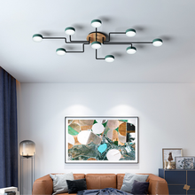 Lámpara de techo de estilo nórdico para sala de estar, candelabro LED redondo y creativo, para interior de villa, hotel, venta directa de fábrica 2024 - compra barato
