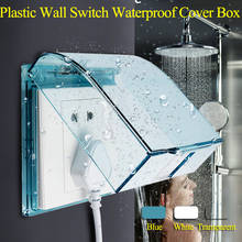 Interruptor de pared de plástico, caja de cubierta impermeable tipo 86, Panel de luz de pared, tapa abatible, 1 ud. 2024 - compra barato