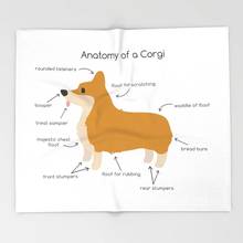 Cobertor de desenho animado de corgi para cachorro, cobertor de desenho animado fofo para crianças design de uma colcha corgi para camas de decoração de natal para casa 2024 - compre barato