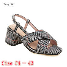 Peep Toe Women Sandals High Heel Shoes Woman High Heels Ladies Gladiator Sandals Pumps Plus Size 34 - 40 41 42 43 2024 - buy cheap