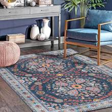 Persian Style Living Room Carpet and Rug Geometric Flower Print Tapete Bedroom Bedside Children Play Game Short Velvet Floor Mat 2024 - buy cheap